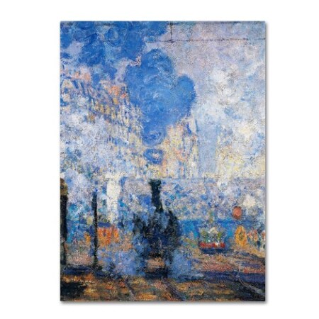 Trademark Fine Art Claude Monet 'Saint Lazare Station' Canvas Art, 35x47 BL01406-C3547GG
